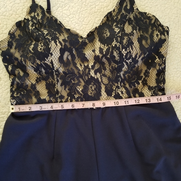 Francesca's Mi Ami Pants Jumpsuit with Floral Lace Top - Picture 7 of 8